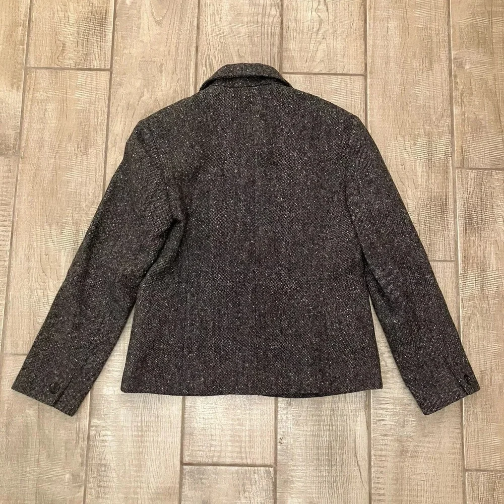 Vtg Donnybrook Alanni 10 Brown Colorful Tweed Wool Blazer Academic Office Jacket
